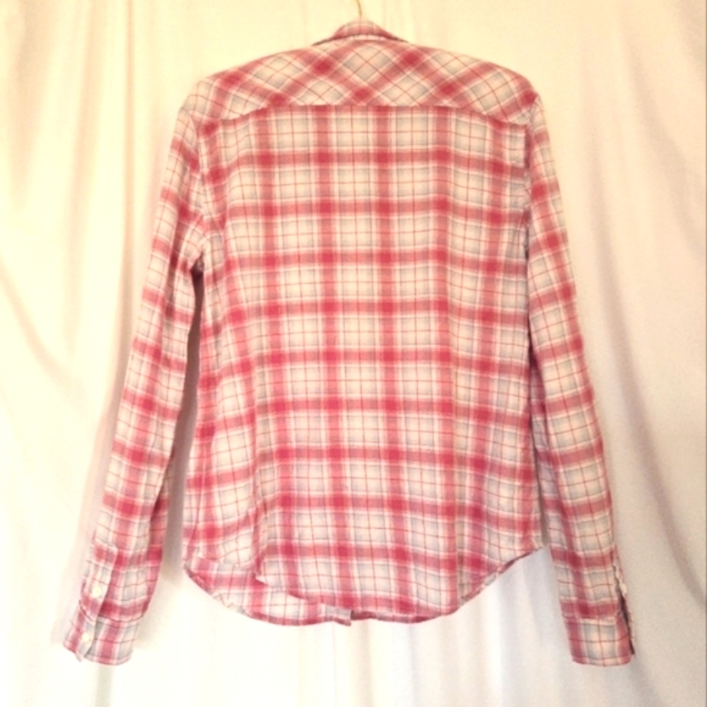 ( PAIGE ) Long Sleeve, Button-Down Plaid Shirt - Picture 3 of 8